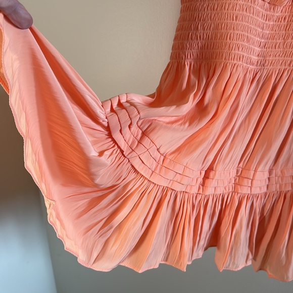 NWT - Ramy Brook Embroidered trim - Rowan mini-dress peach size medium - Picture 10 of 12